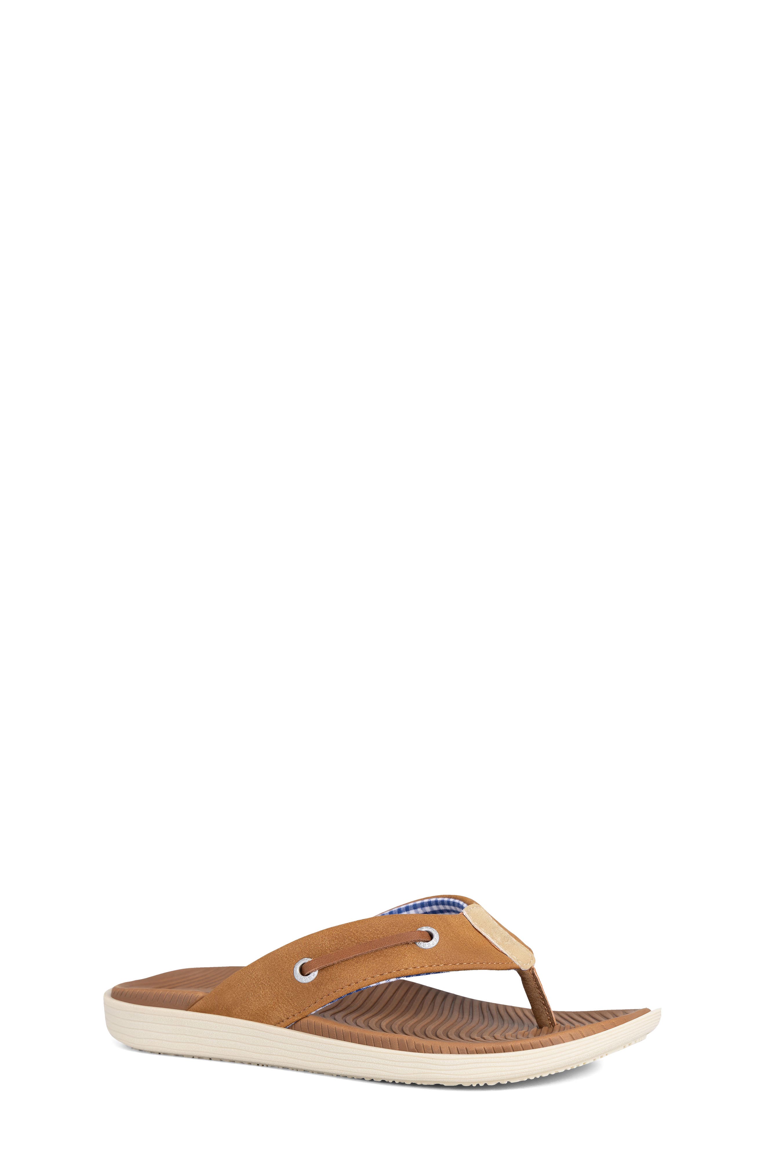 Sperry Kids' Seafish Flip Flop, Main, color, Honey Caramel