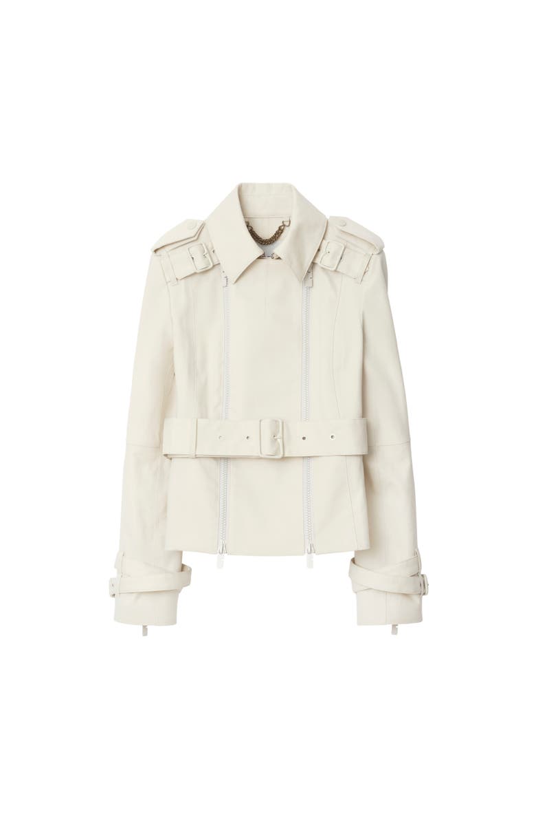 Burberry Bonded Cotton Trench Jacket, Alternate, color, Sail