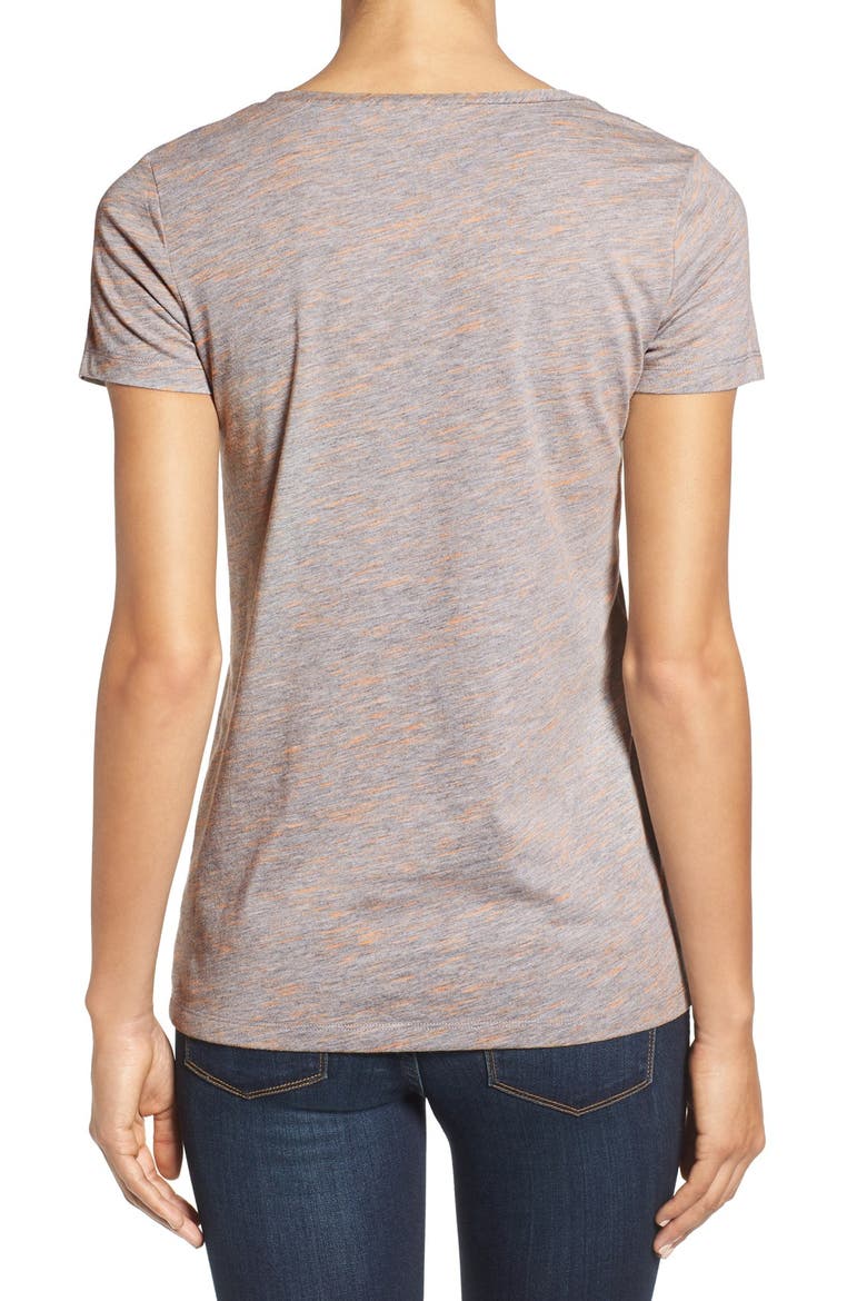 U-Neck T-Shirt, Alternate, color, HEATHER GREY SPACEDYE