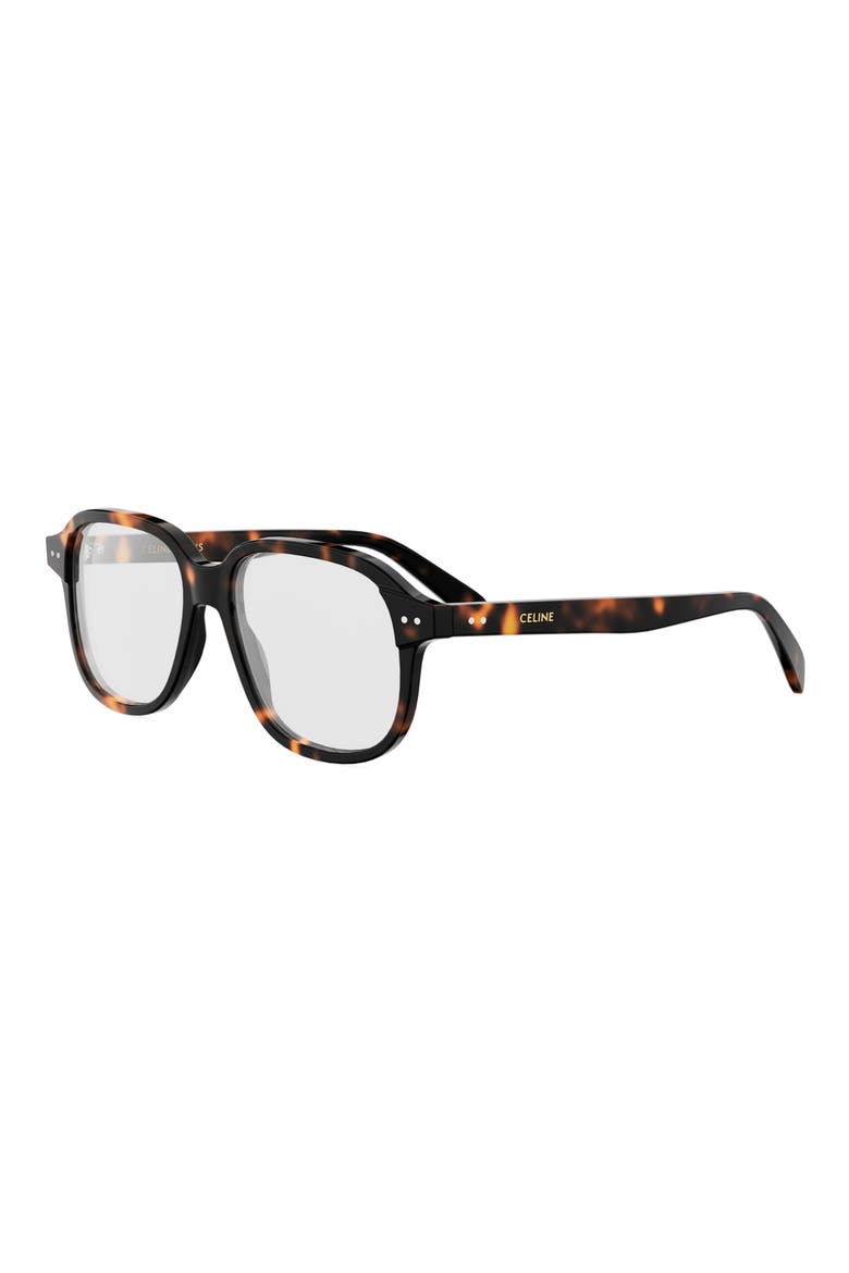 54mm Thin Geometric Optical Glasses, Alternate, color, DARK HAVANA