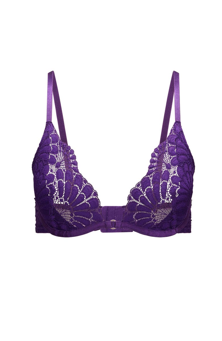 Adore Me Whitley Unlined Plunge Bra, Alternate, color, Dark Purple