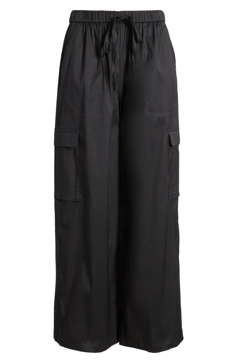 Open Edit Cotton Blend Drawstring Cargo Pants, Alternate, color,
