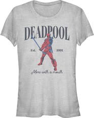 Marvel: Deadpool Junior's Merc with a Smile Short Sleeve Graphic T-Shirt
