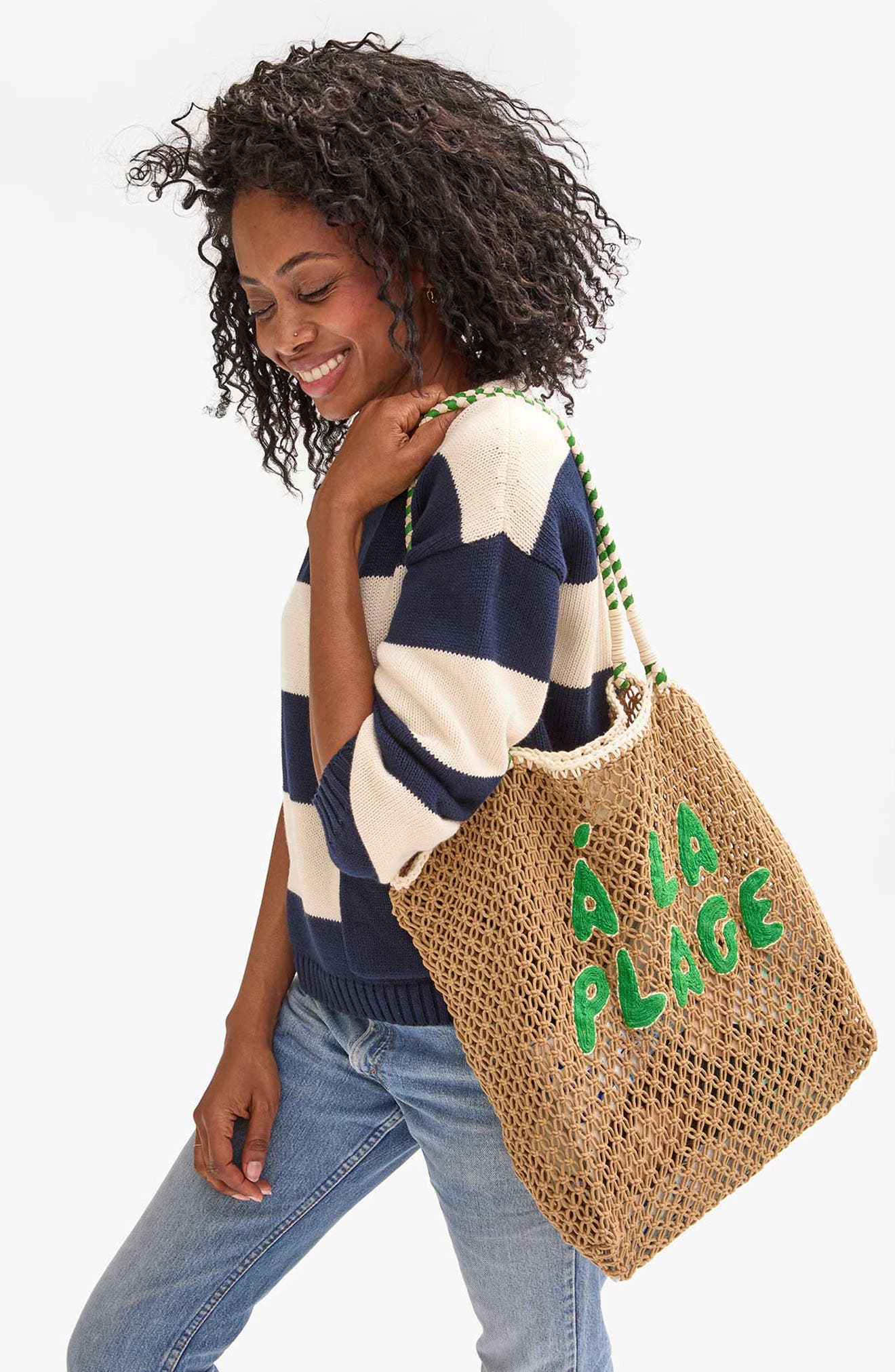 Clare V. L'Été Crochet Tote, Alternate, color, 