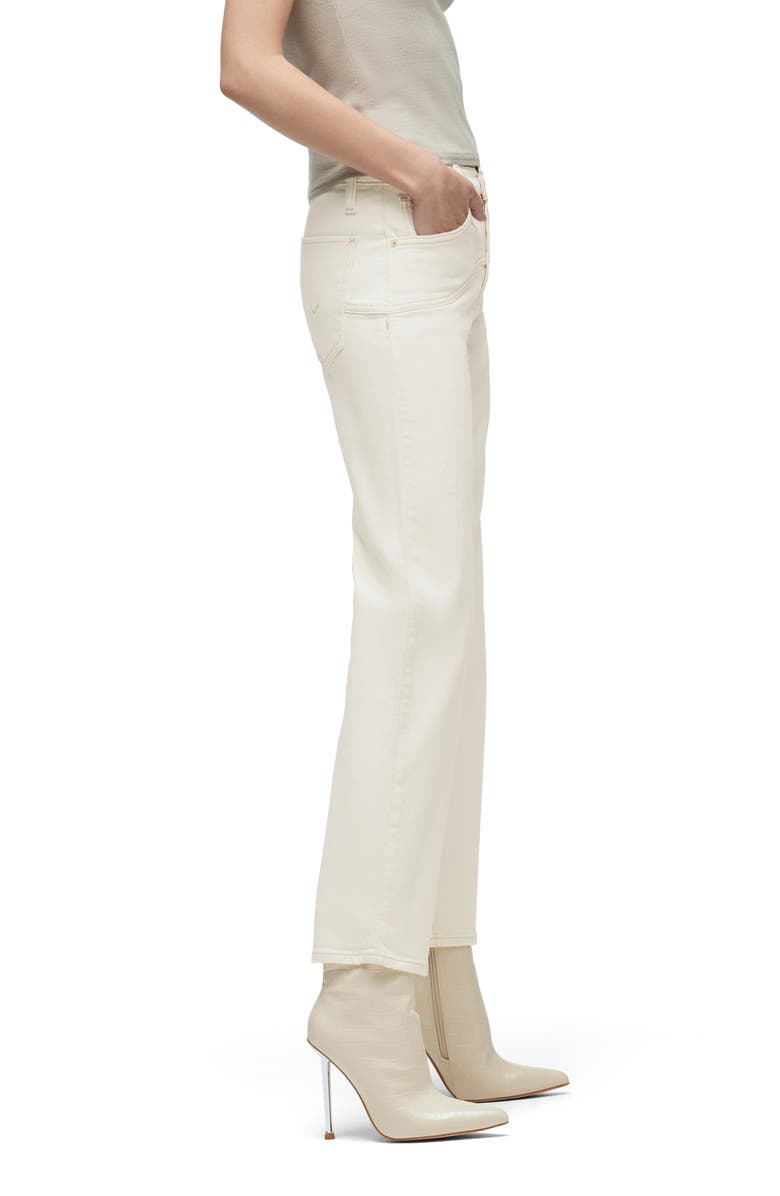 Hudson Jeans Rosie High Waist Ankle Wide Leg Jeans, Alternate, color, Ecru