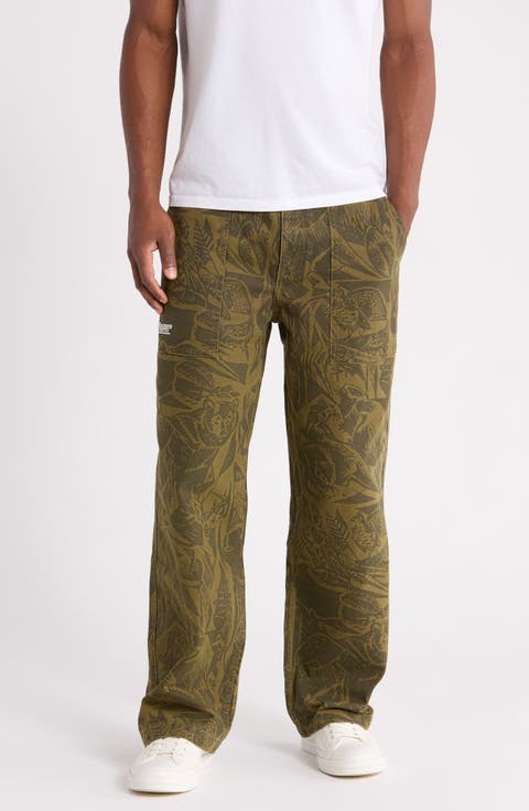 Print Scouting Cotton Canvas Pants
