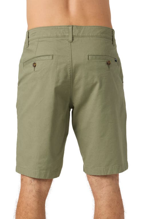 O'neill Jay Flat Front Stretch Cotton Chino Shorts In Sage