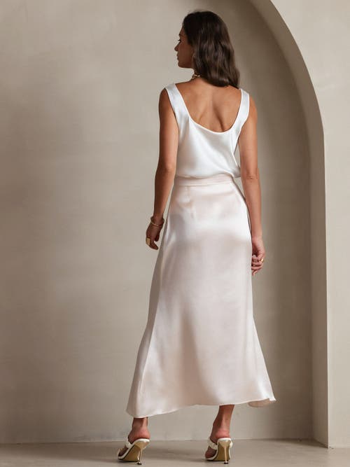 Silksilky Pure Silk Wide Straps Camisole In White