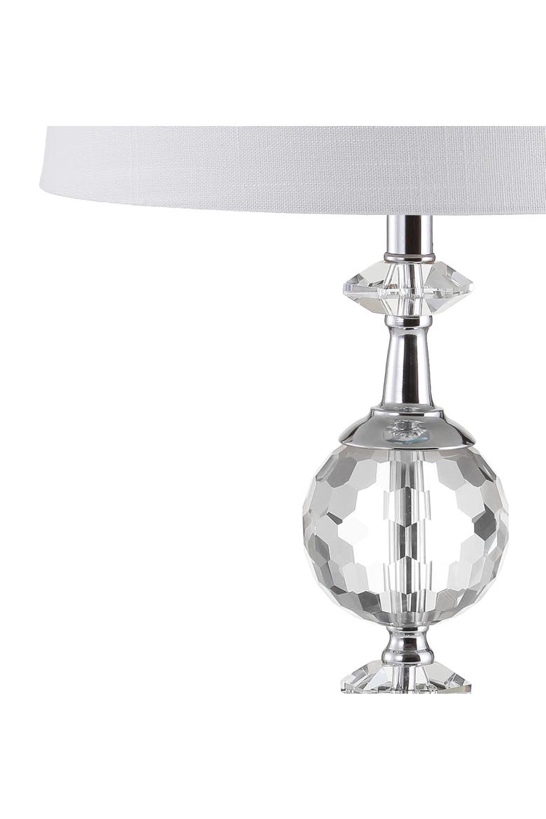Channing 25.5" LED Crystal/Metal Table Lamp, Clear/Chrome, Alternate, color, Clear/Chrome