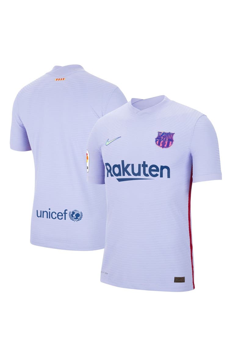 Men's Nike Purple Barcelona 2021/22 Away Match Authentic Jersey, Main, color, Purple