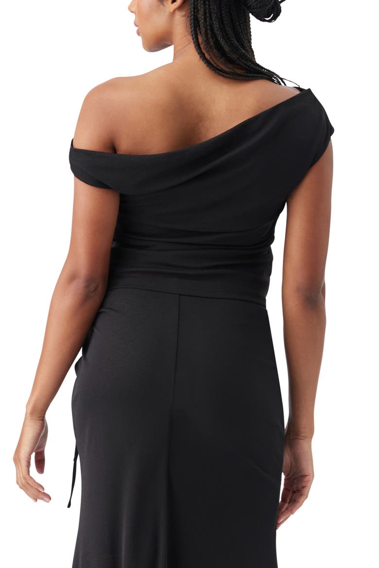 Rhi Off Shoulder Top, Alternate, color, Black