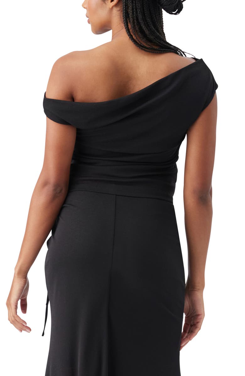 Ripe Maternity Rhi Off Shoulder Top, Alternate, color, Black