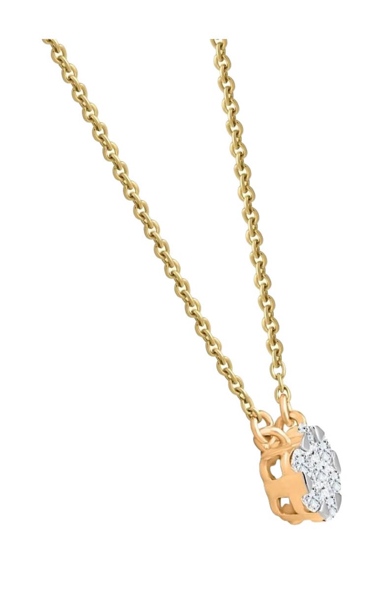 Bliss Diamond 1/4Ct TW Lab Grown Diamond Halo Round Pendant Gold Women's Necklace 18", Alternate, color, 