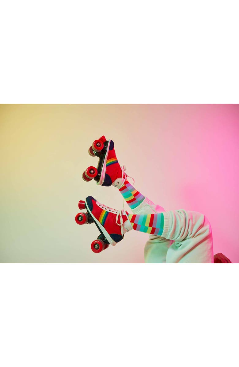 doiy Sweet Lollipop 3D Crew Socks, Alternate, color, Rainbow Multicolor