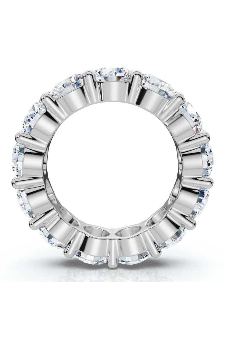 7Ct Diamond Round Cut Eternity Ring 14k Gold Lab Grown Anniversary Band, Alternate, color, 14k White Gold