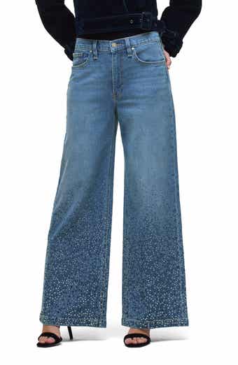 Jodie Embellished High Waist Wide Leg Jeans