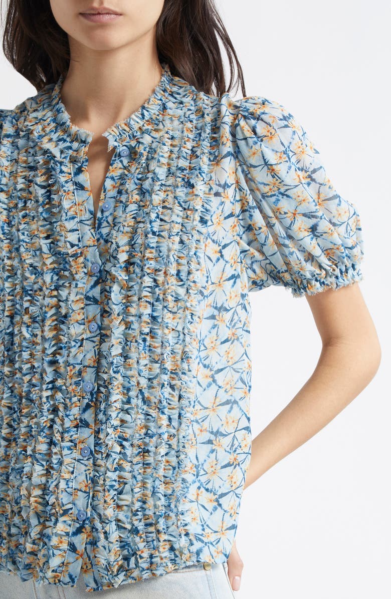 Ulla Johnson Adira Silk Puff Sleeve Top, Alternate, color, 