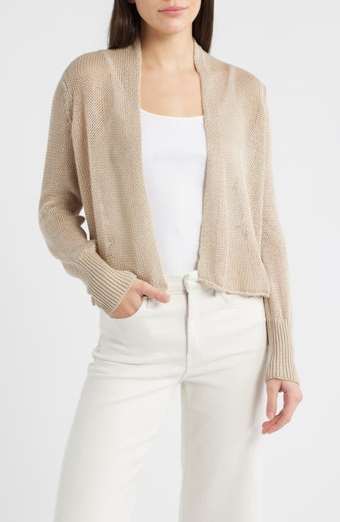 Open Front Organic Cotton Cardigan