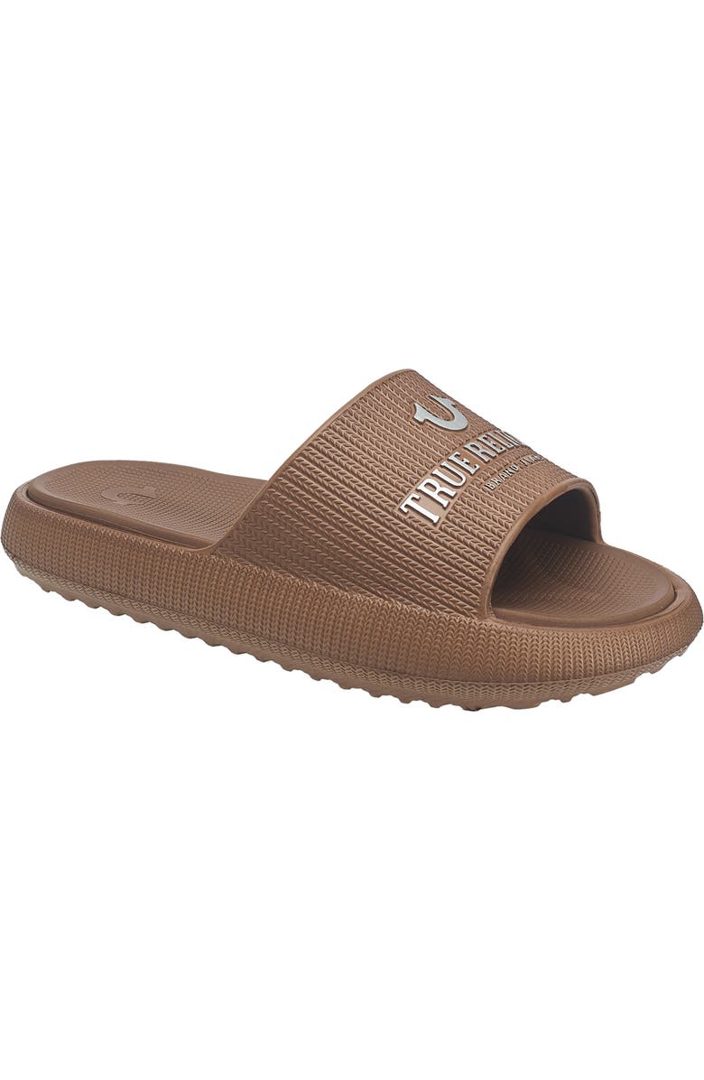 True Religion Meg Pool Slide, Main, color, Brown