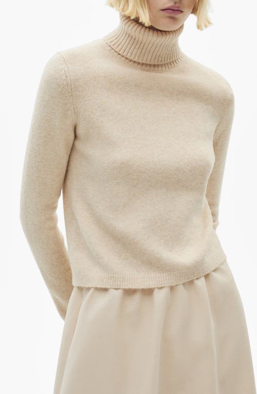 Shop Mango Mariana Turtleneck Sweater In Ecru