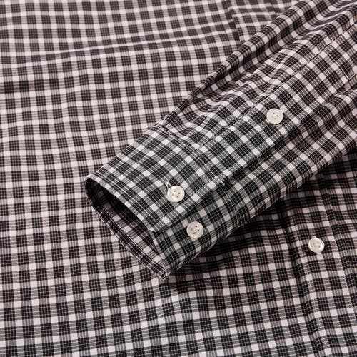 Regent Row Big And Tall Stanton Shirt Long Sleeve Button Down In Black-plaid