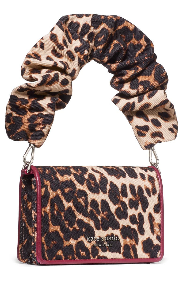 Kate Spade New York natasha downtown leopard fabric top handle bag, Alternate, color, Leopard Multi