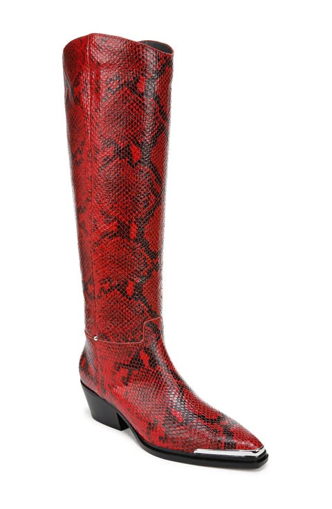 Billie Knee High Western Boot (Women) (Regular & Wide Calf)