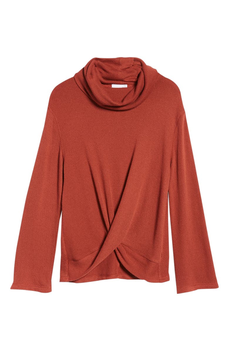 Ten Sixty Sherman Twist Front Turtleneck Top, Alternate, color,