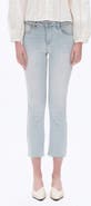 Bayeas Raw Hem Crop Straight Leg Jeans