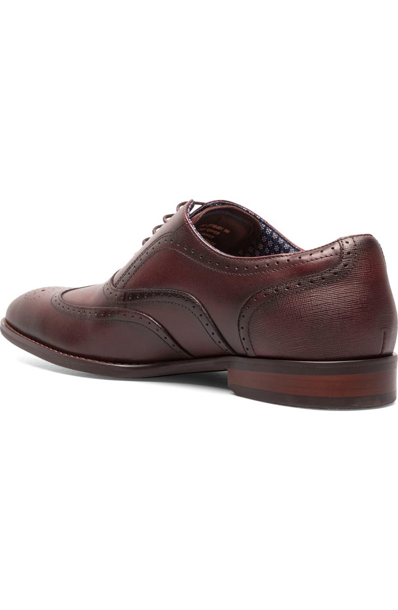 Stacy Adams Kaine Wingtip Oxford, Alternate, color, Burgundy