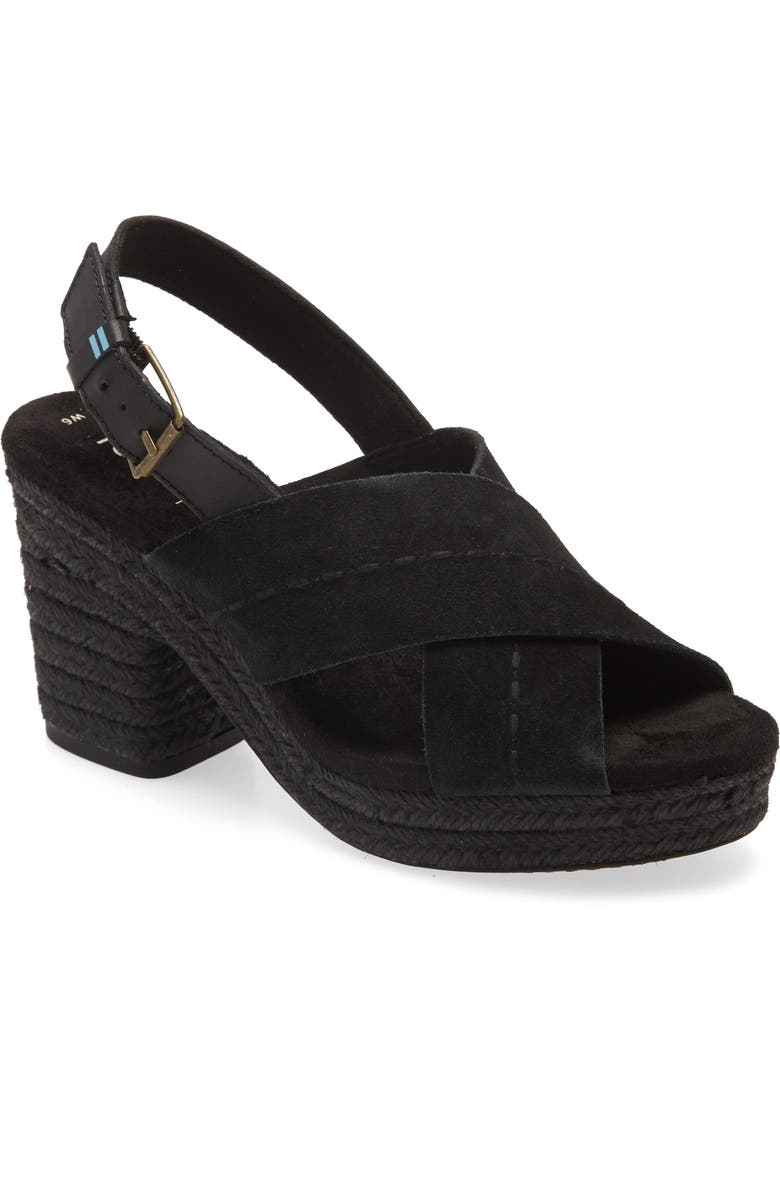 TOMS Ibiza Platform Slingback Sandal, Main, color,