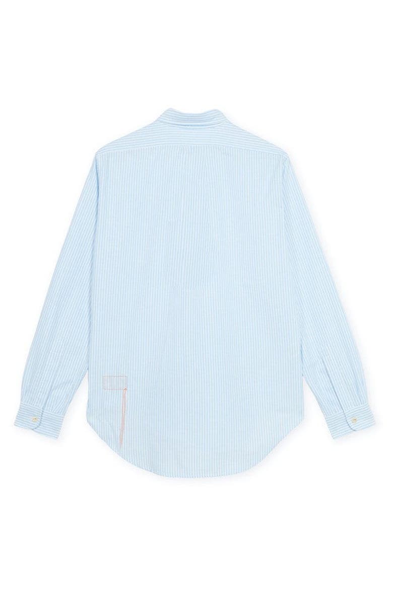 Fortela Woven Striped Patch Pocket Shirt, Alternate, color, Light Blue