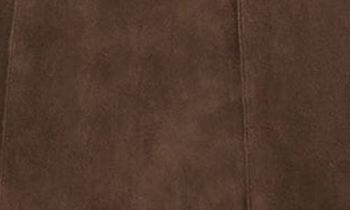 Vince Flared Suede Skirt In Brown