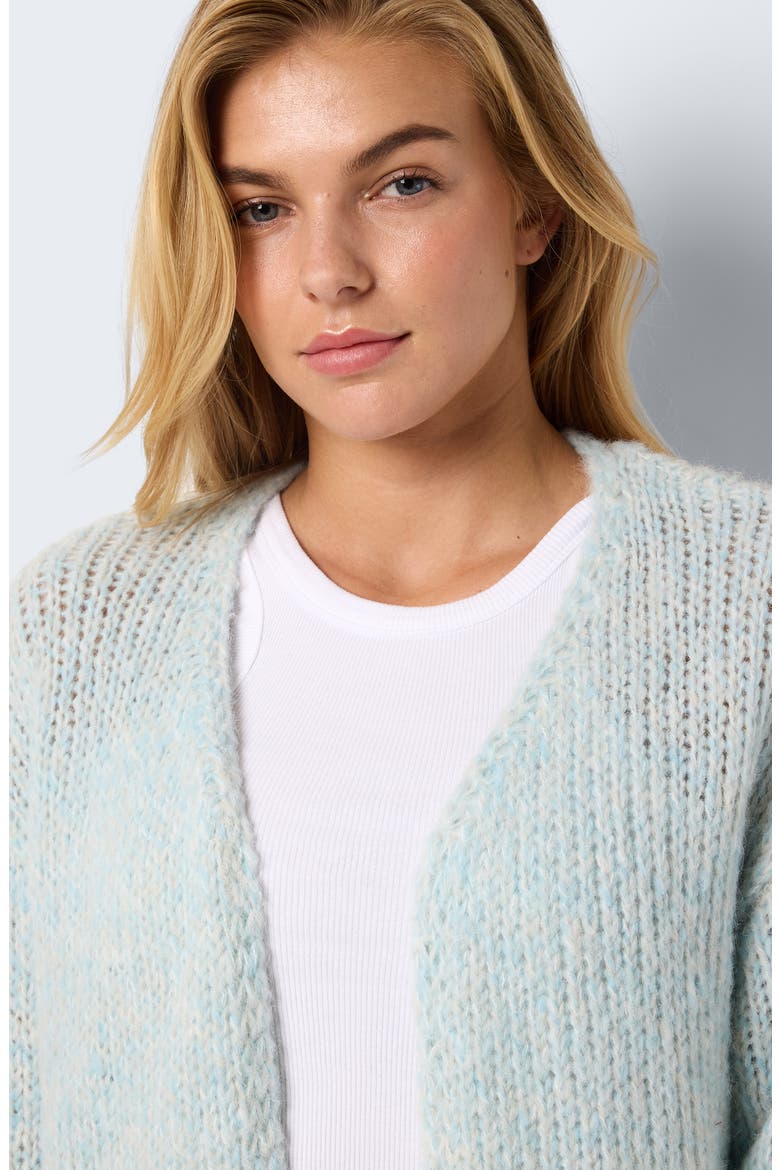 Leisa Open Front Cardigan, Alternate, color, SKY BLUE DETAIL MELANGE