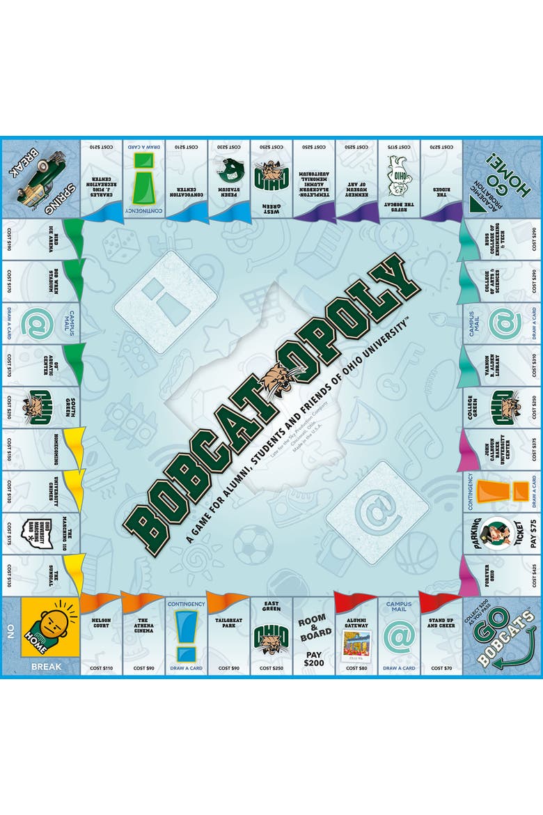 Bobcat Opoly Ohio Univ Family Board Game Ages 8+, Alternate, color, Multicolored