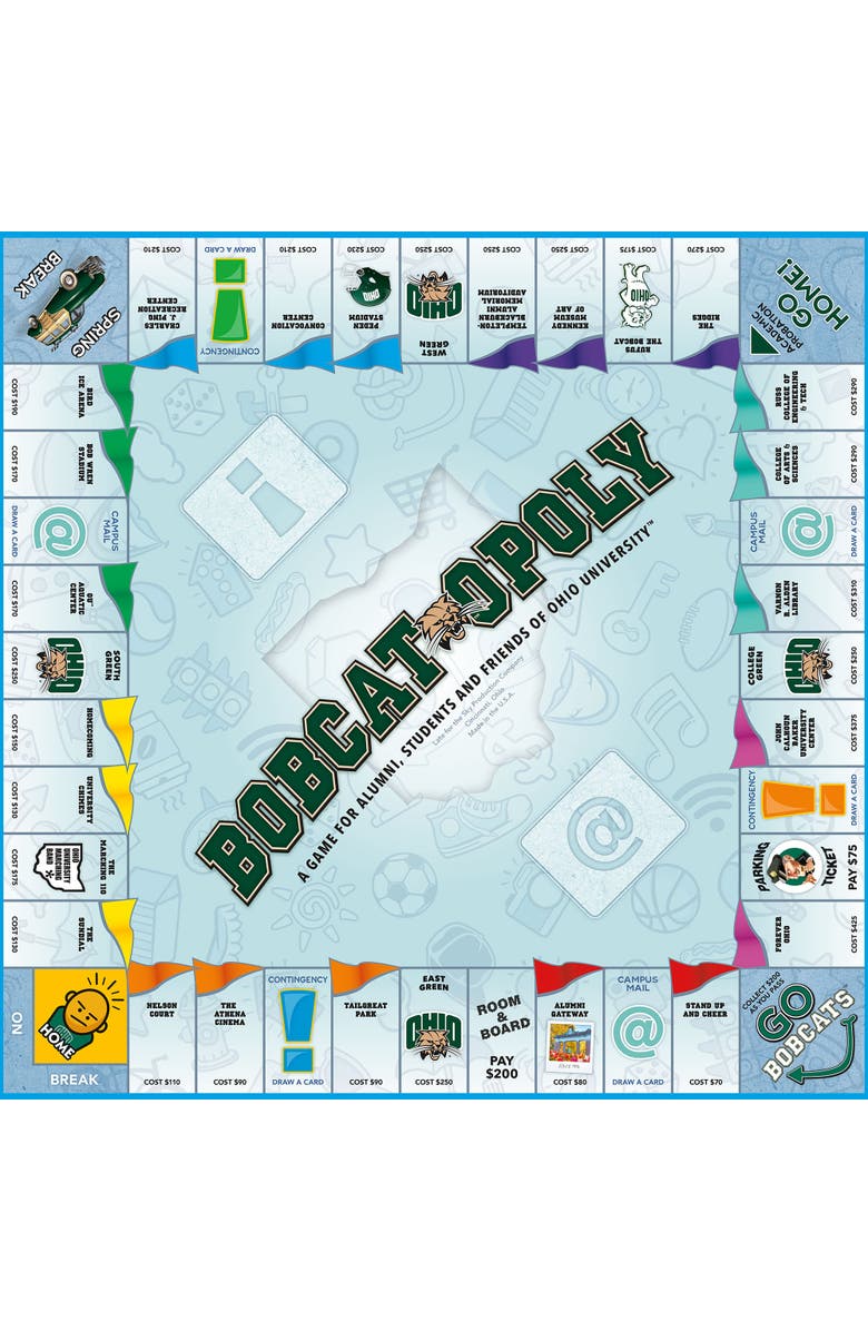 Late for the Sky Bobcat Opoly Ohio Univ Family Board Game Ages 8+, Alternate, color, 