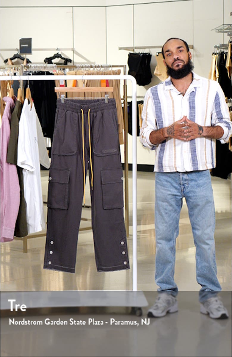 Raw Hem Cotton Cargo Pants, sales video thumbnail