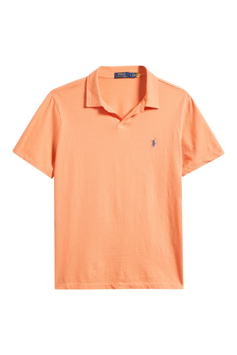 Standard Fit Cotton & Linen Polo, Alternate, color, RESORT ORANGE
