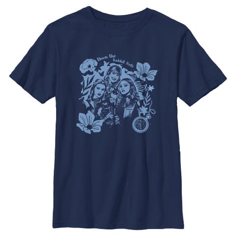 Boy's Descendants Wicked Wonderland Down the Rabbit Hole  Graphic T-Shirt