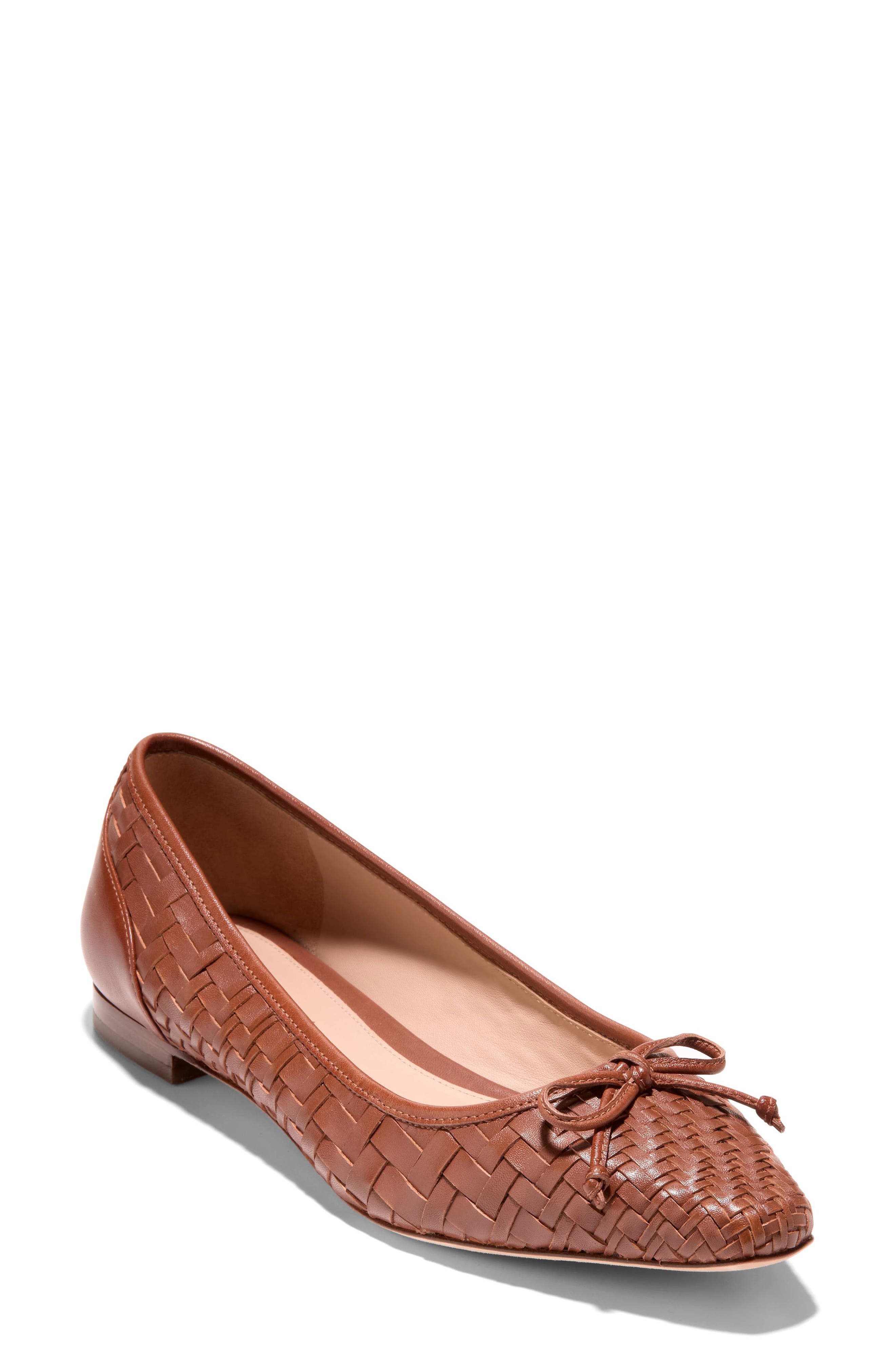 Chlea Pointed Toe Ballet Flat, Main, color, DARK CUOI