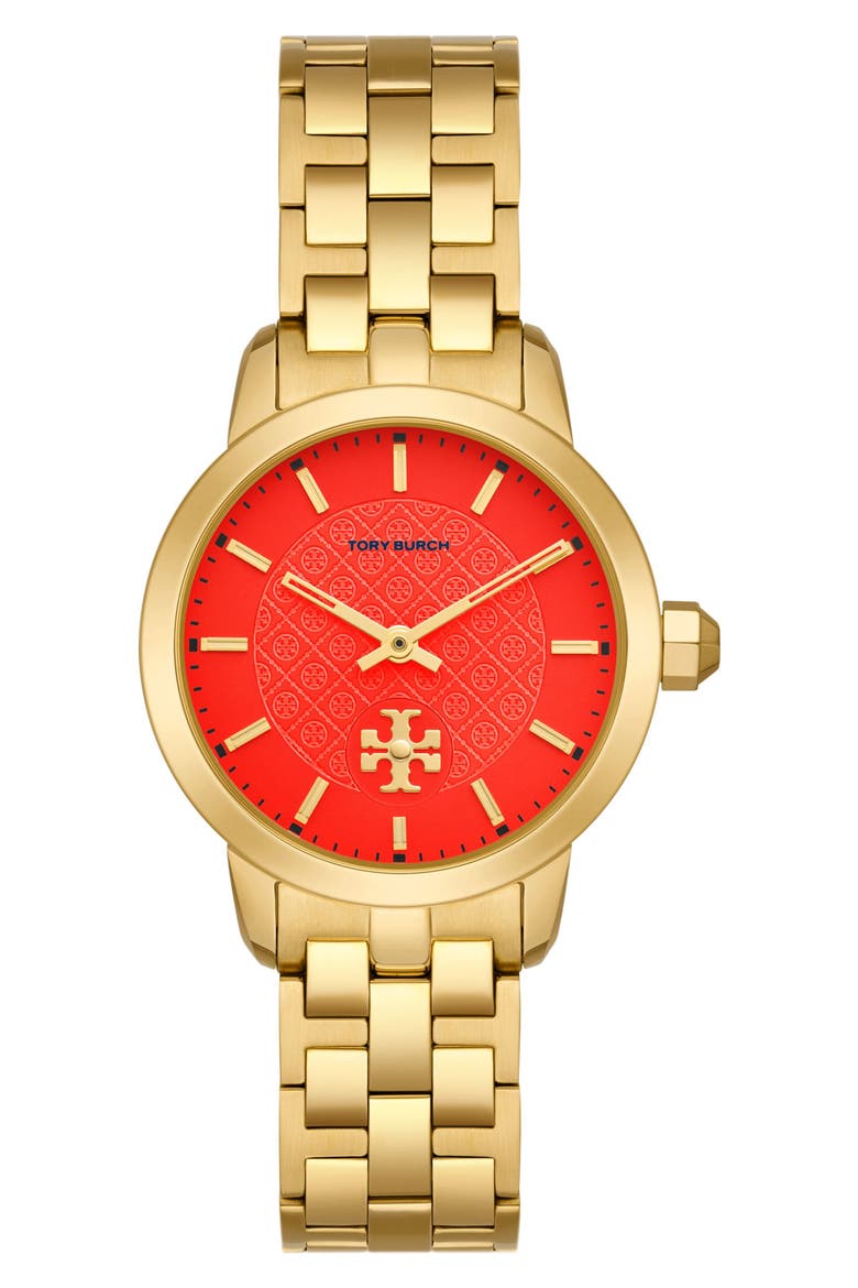 The Tory Bracelet Watch, 34mm, Main, color, GOLD