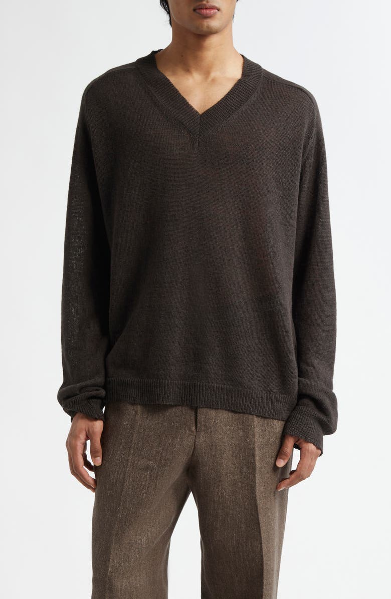 OUR LEGACY Rue V-Neck Sweater, Main, color, 