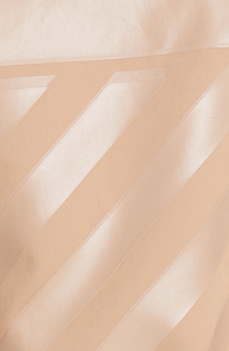 Off-White Diagonal Stripe Stretch Cotton Field Jacket, Alternate, color,