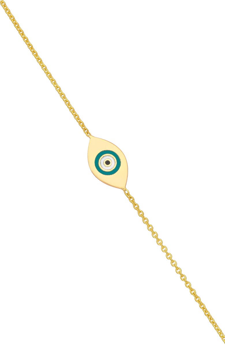 HAWLEY ST 14K Gold Enamel Evil Eye Slider Bracelet, Alternate, color,