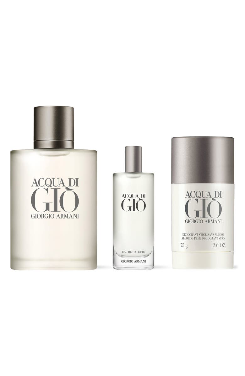ARMANI beauty Acqua di Giò Eau de Toilette 3-Piece Cologne Gift Set $175 Value, Main, color, 