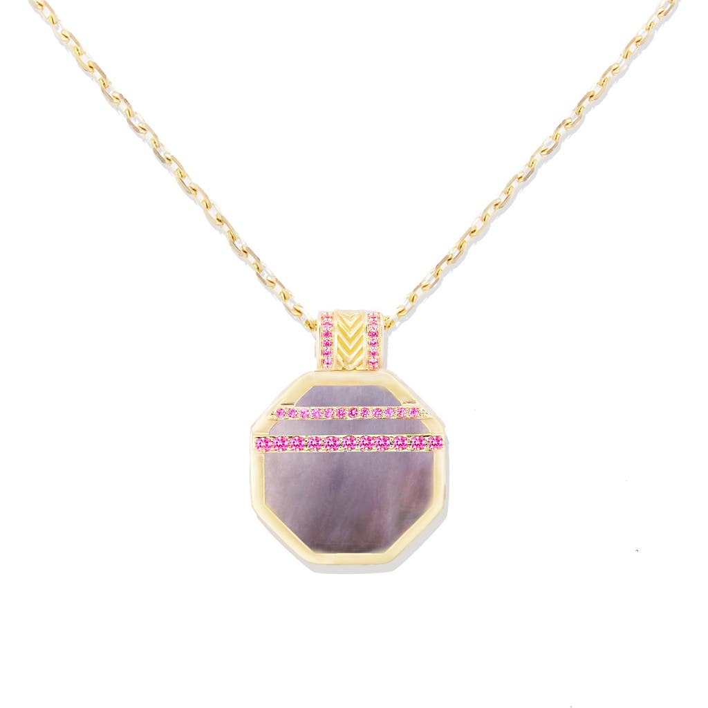 Campbell + Charlotte Spark Octagon Pendant Necklace In Multi