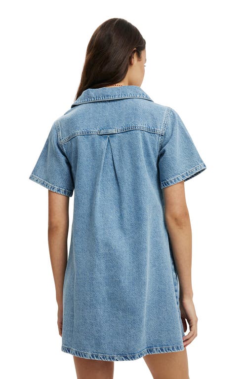 Shop Cotton On Original Denim Mini Dress In Cleanwater Blue