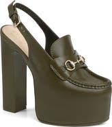 【関税＆送料込み】Gucci Horsebit Platform Slingback Loafer Women's Horsebit platform loafer slingback in Rosso Ancora