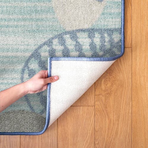 Kaplan Early Learning Company Sense Of Place Leaf Carpet In Blue
