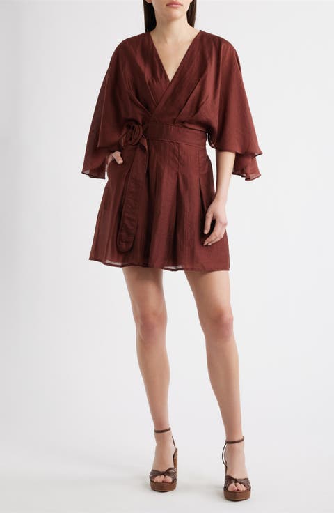 Avaele Flutter Sleeve Minidress